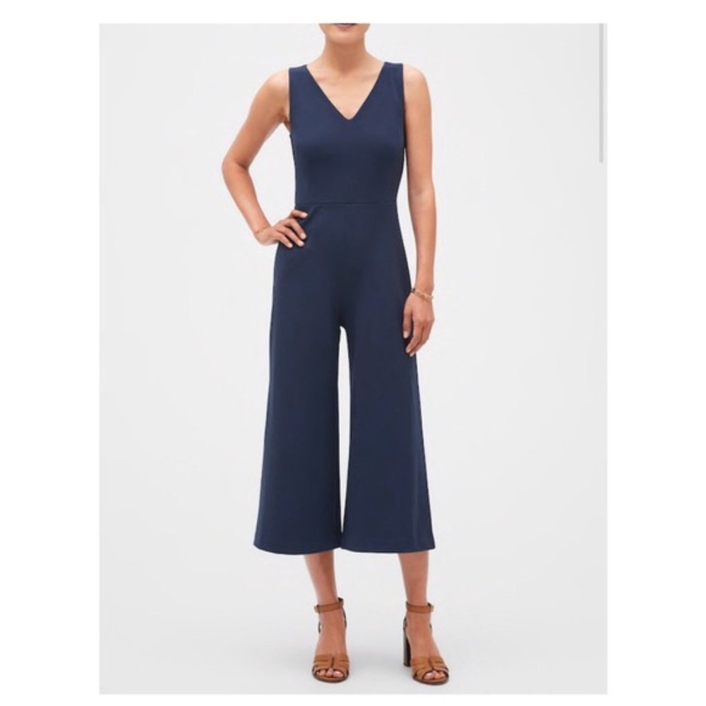 NEW Banana Republic Wide Leg Jumpsuit- Black, Size 0